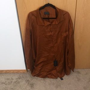 Plus size Mens button up long sleeve shirt NWT
